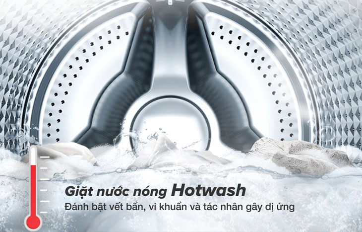 Công dụng của chế độ giặt nước nóng trên máy giặt Samsung