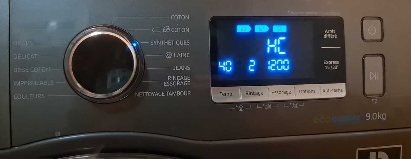 Máy giặt Samsung báo lỗi HC
