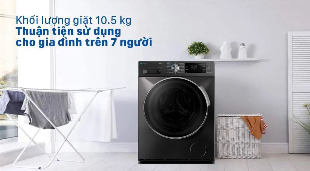 Máy giặt Casper 10.5kg phù hợp với gia đình bao nhiêu người?