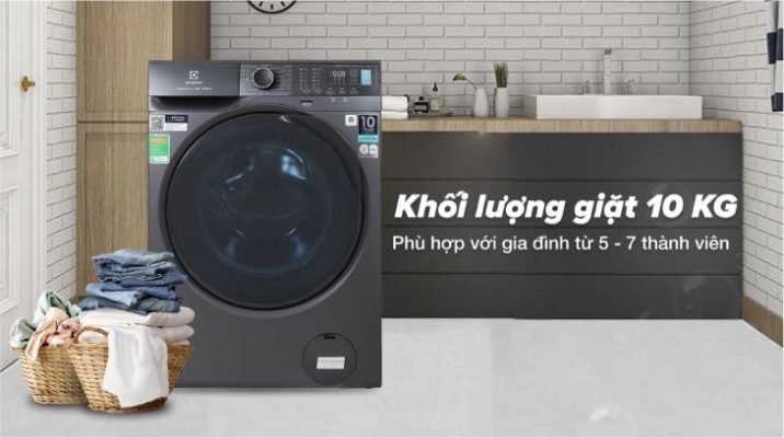1. Máy giặt Electrolux 10kg phù hợp cho gia đình bao nhiêu người?