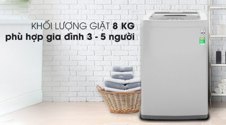 Máy giặt LG 8kg phù hợp với gia đình bao nhiêu thành viên?