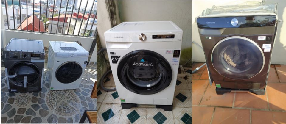 8. Máy giặt 10kg Samsung và những hình ảnh lắp đặt thực tế