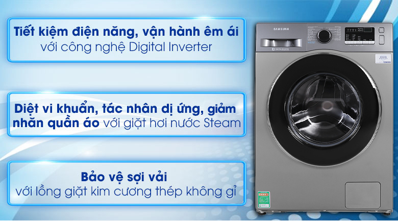 Những công nghệ nổi bật trên máy giặt lồng ngang Samsung