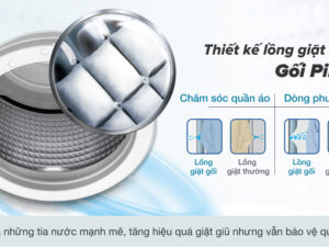 Máy giặt sấy Aqua Inverter 15 Kg AQD-DH1500G PP - Tổng quan thiết kế