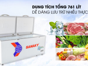 Tủ đông Sanaky VH-8699HY3 có dung tích lớn lưu trữ nhiều thực phẩm