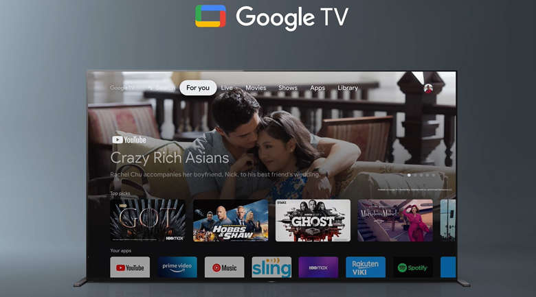 Tivi LED Sony KD-65X95J - Giao diện Google TV thân thiện, dễ dùng của hệ điều hành Android 10, Tivi Sony KD-65X95J 4K 65 inch Android
