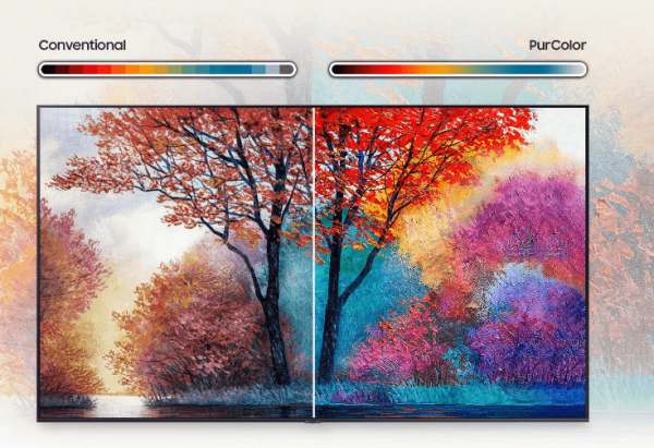 2. Tivi 65 inch Tivi Samsung 4K 65AU7000 có màu sắc sinh động, rực rỡ nhờ công nghệ PurColor