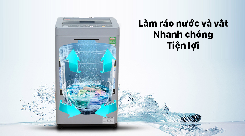 Chương trình phù hợp với nhu cầu làm ráo nước và vắt sau khi giặt