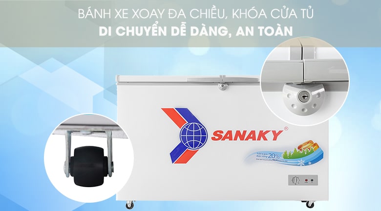 Tủ đông Sanaky 305 lít VH-4099A1 với nhiều tiện ích nổi bật
