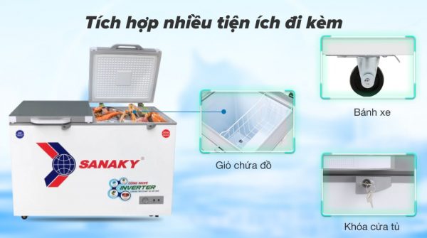 Tủ đông Sanaky VH-4099W4K trang bị nhiều tính năng nổi bật