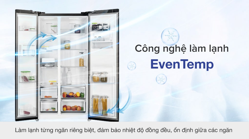 6. Công nghệ làm lạnh EvenTemp giúp duy trì nhiệt độ ổn định bên trong tủ ESE6141A-BVN