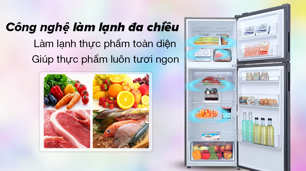 Tủ lạnh Aqua Inverter 333 lít AQR-T352FA(FB) - Công nghệ làm lạnh   Công nghệ bảo quản thực phẩm