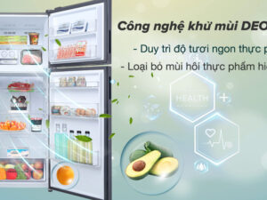 Tủ lạnh Aqua Inverter 357 lít AQR-T376FA(FB) - Công nghệ kháng khuẩn khử mùi DEO Fresh khử mùi hôi hiệu quả, bảo quản thực phẩm tốt 