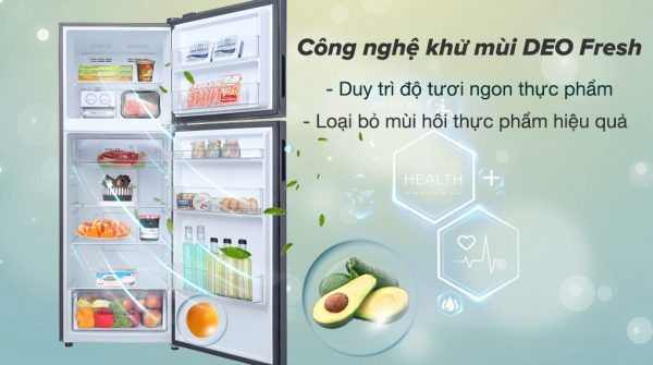 Tủ lạnh Aqua Inverter 357 lít AQR-T376FA(FB) - Công nghệ kháng khuẩn khử mùi DEO Fresh khử mùi hôi hiệu quả, bảo quản thực phẩm tốt