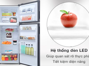 Tủ lạnh Aqua Inverter 357 lít AQR-T376FA(FB) - Trang bị đèn Led hỗ trợ chiếu sáng giúp quan sát thực phẩm tốt hơn 