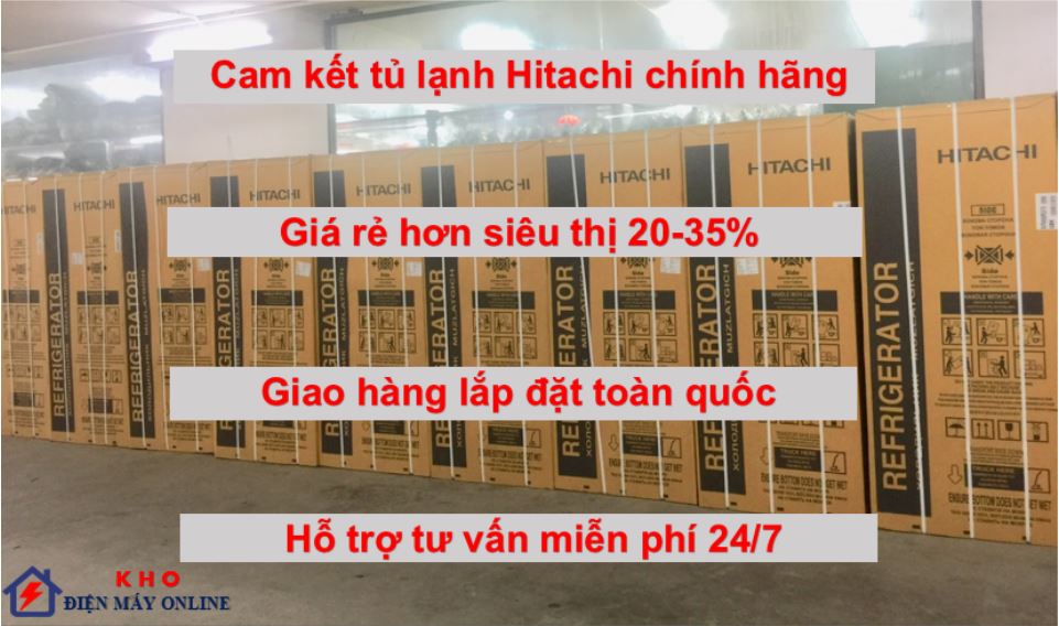 2. Giá tủ lạnh Hitachi side by side tại kho giá rẻ, cạnh tranh nhất thị trường
