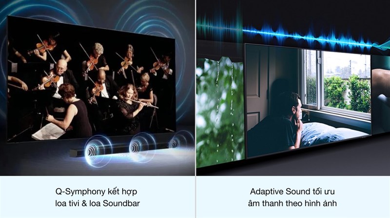 Tivi Samsung 50AU8100 giá rẻ chính hãng trang bị công nghệ Q-Symphony và Adaptive Sound