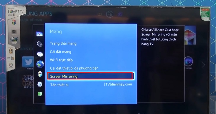 Điều khiển tivi Samsung bằng điện thoại qua Quick Connect