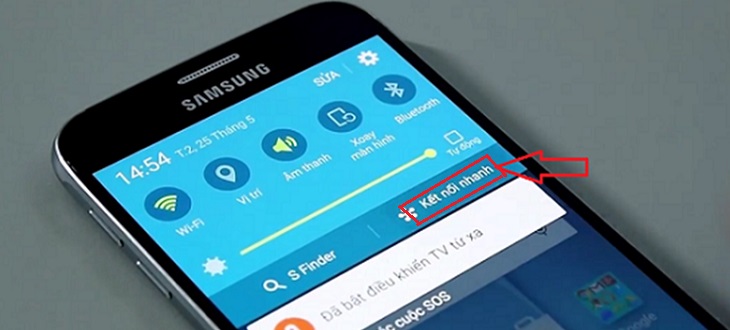 Điều khiển truyền hình Samsung vày điện thoại cảm ứng qua loa Quick Connect