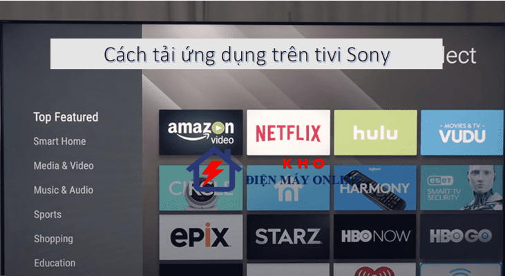 cach tai ung dung tren tivi sony 24