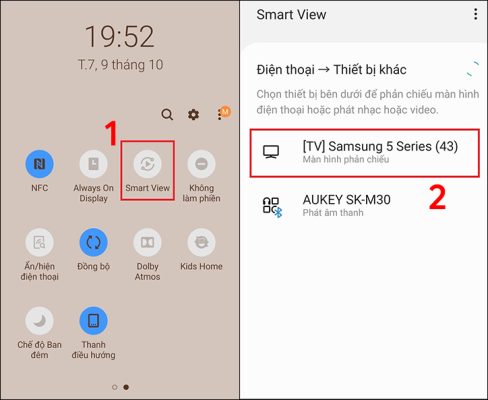 Chia sẻ màn hình điện thoại lên tivi Samsung [ Tổng hợp ]
