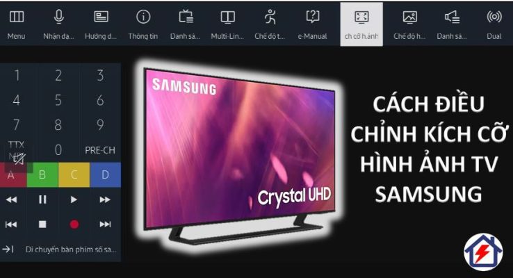 dieu chinh kich co hinh anh tivi samsung 1