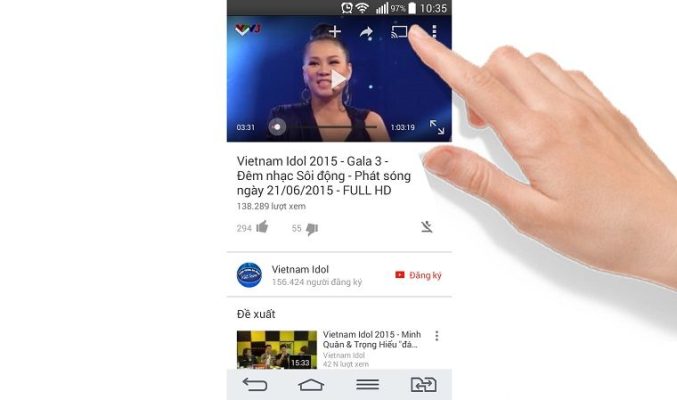 1.2. Cách phát video từ điện thoại lên tivi qua Youtube