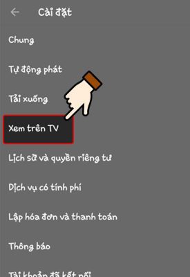 Cách 6: Phát Youtube từ điện thoại lên Tivi Xiaomi bằng mã TV