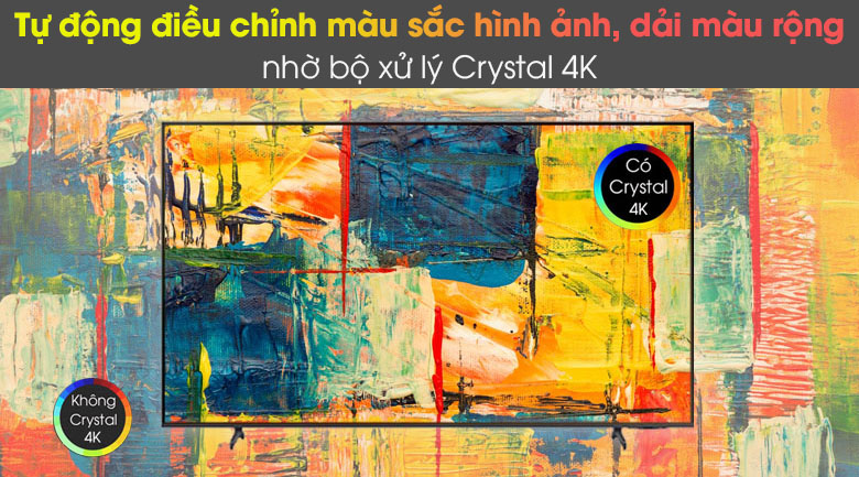 Tivi Samsung 43 inch 43AU810 nâng cấp chi tiết của từng gam màu với bộ xử lý Crystal 4K