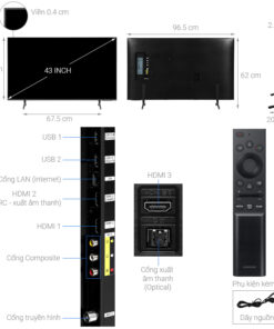 2. Thông số kỹ thuật Smart Tivi Samsung 4K Crystal UHD 43 inch UA43AU8100