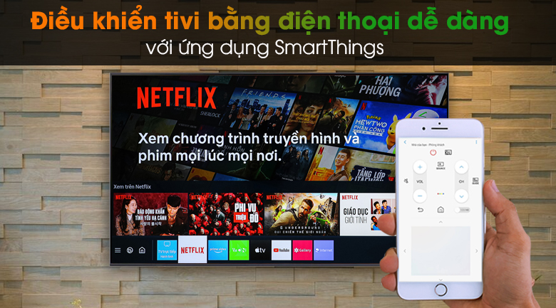 Dùng điện thoại để tùy chỉnh chức năng trên tivi dễ dàng cùng ứng dụng SmartThings