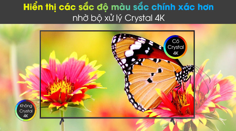 Hiển thị các sắc độ màu sắc chính xác hơn qua bộ xử lý Crystal 4K