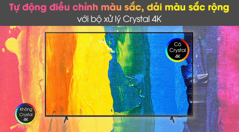 Tivi Samsung 65 inch UA 65AU81 trang bi công nghệ bộ xử lý Crystal 4K