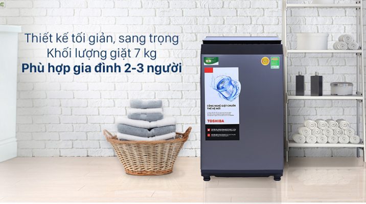Máy giặt 7kg Toshiba phù hợp với bao nhiêu người