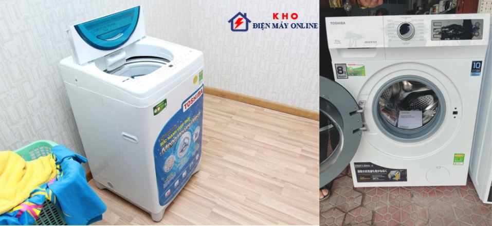 8. Nhân viên của kho điện máy bàn giao máy giặt cho khách hàng