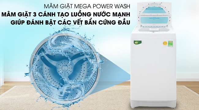 Công nghệ giặt Mega Power Wash: