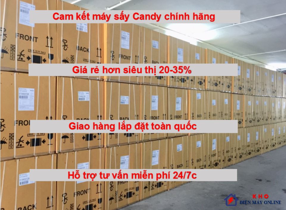 2. Máy sấy Candy 10kg chính hãng 100%, xuất xứ tại hãng Candy