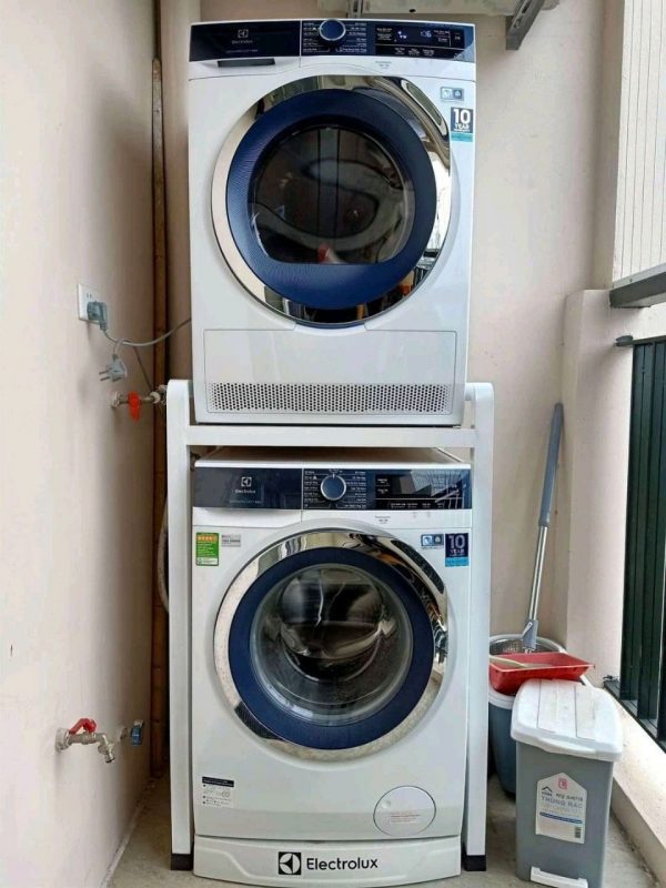Ưu điểm của việc máy sấy Electrolux chồng lên máy giặt