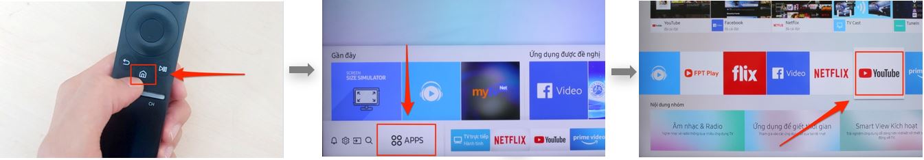 3. Cách khắc phục lỗi tivi Samsung 55in không vào được youtube