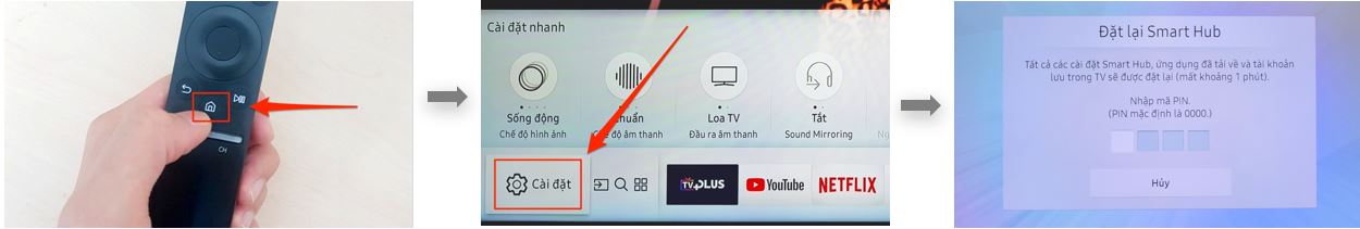 3. Cách khắc phục lỗi tivi Samsung 55in không vào được youtube