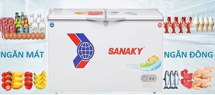 Tủ đông Sanaky 400l 2 ngăn