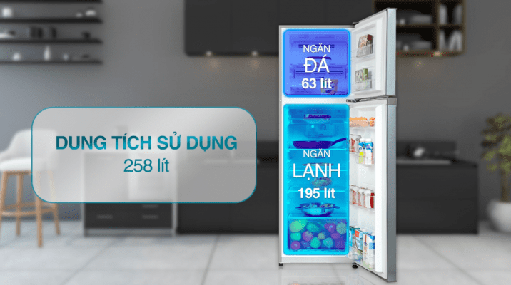 3. Tủ lạnh Casper Inverter 258 lít RT-270VD