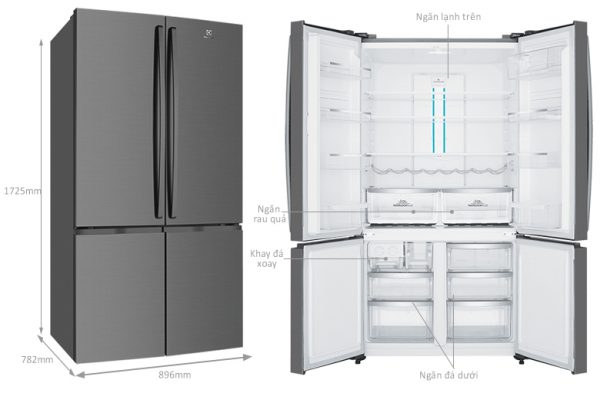 4. Tủ lạnh Electrolux Inverter 541 lít EQE6000A-B