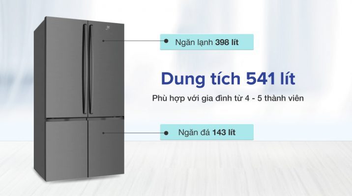 4. Tủ lạnh Electrolux Inverter 541 lít EQE6000A-B