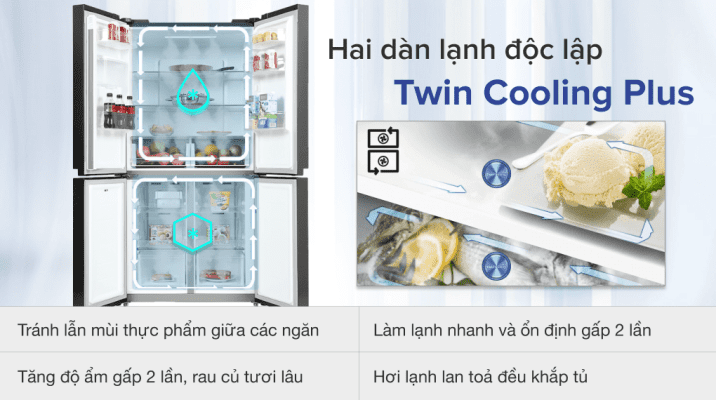 1. Tủ lạnh Samsung RF48A4010B4/SV Multidoor 488 lít