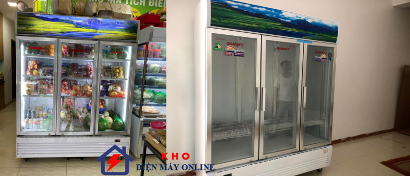 7. Hình ảnh lắp đặt thực tế tủ mát Sanaky 3 cánh