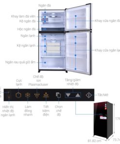 tủ lạnh sharp inverter 520 lít sj-xp570pg-mr mẫu mới 2021
