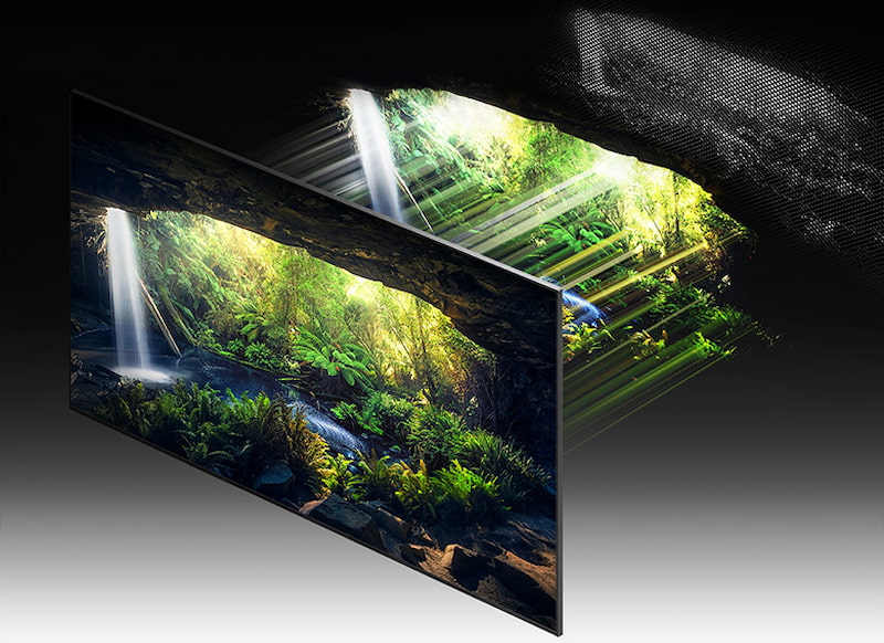 Tivi Samsung QA55Q60B hiển thị hình ảnh với độ tương phản cao