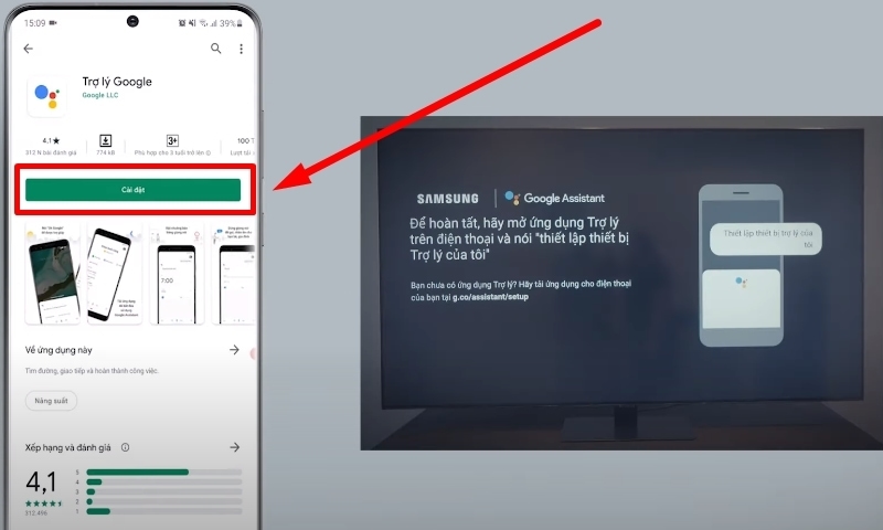 4. Hướng dẫn cách kết nối điện thoại với TV Samsung để sử dụng Google Assistant