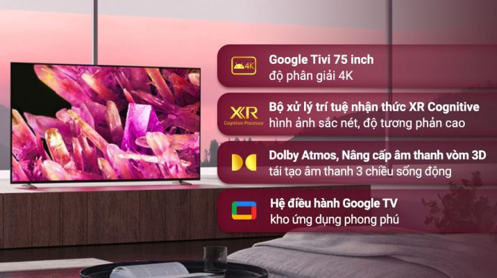 4.3. Google Tivi Sony XR-75X90K 4K 75 inch